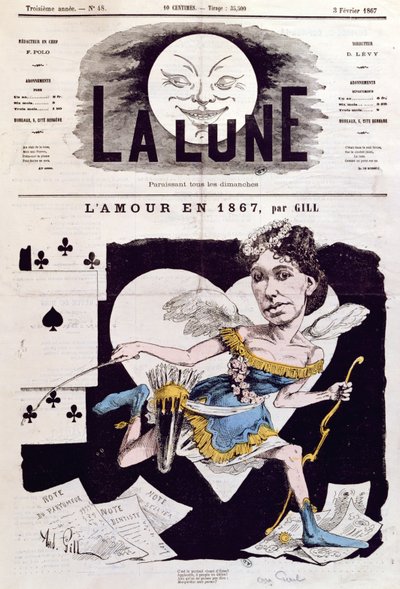 Karikatyr av Cora Pearl (1842-c.1886) från 