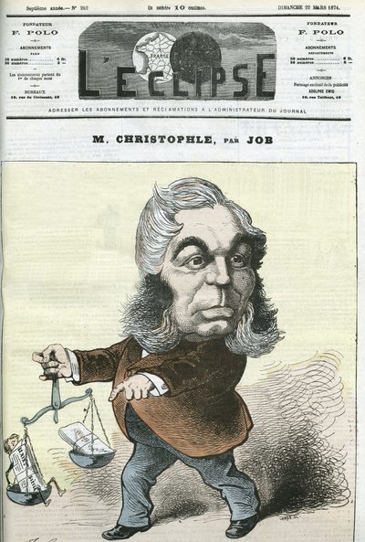 Tecknad av Albert Christophle, fransk politiker. Omslag i "" L