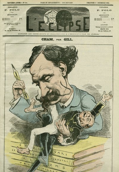 Tecknad av Amedee de Noe dit Cham (1818-1879), fransk serietecknare. Omslag i "" L