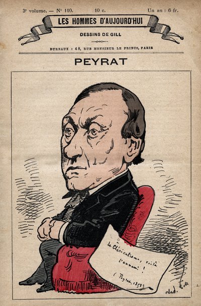Tecknad film av Alphonse Peyrat (1812-1890) engelsk journalist från 