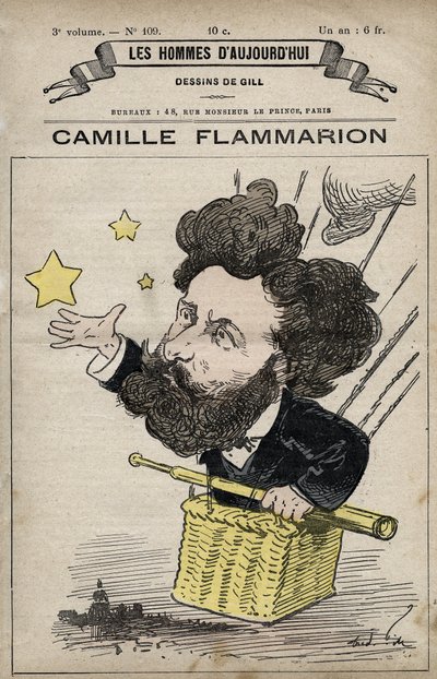 Tecknad film av Camille Flammarion Engelsk vetenskapsman från 