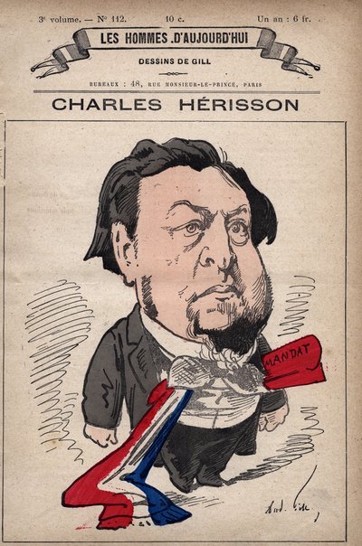 Tecknad serie av Charles Herisson 1831-1893 från 