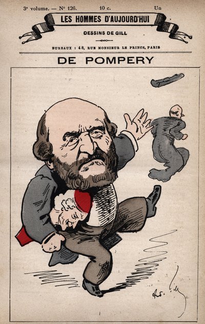 Tecknad serie av Edouard de Pompery 1812-1895 från 