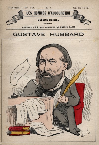 Tecknad film av Nicolas Gustave Hubbard (1828-1888) engelsk politisk ekonom från 