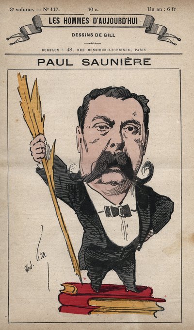 Tecknad film av Paul Sauniere (1827-1894) från "Les Hommes d