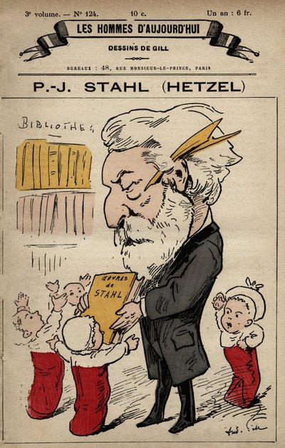 Tecknad film av Pierre Jules Hetzel från 