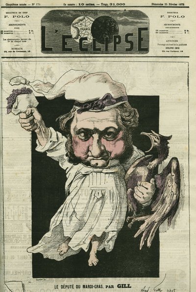 Eugene Rouher (1814-1884), fransk politiker, ledare för det bonapartistiska partiet. Omslag i "" L