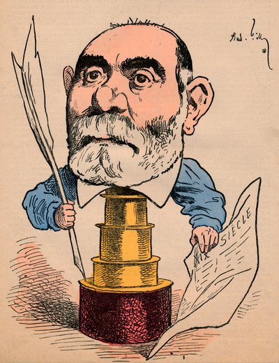 Francisque Sarcey, c1880. av Andre Gill