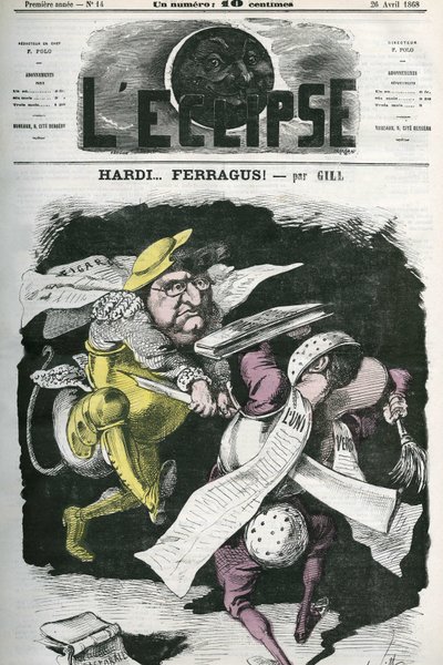 Hardi... Ferragus, illustration av "" Figaro"" till "" Universum"". Omslag i "" L