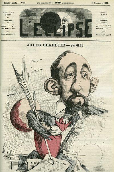 Jules Claretie (1840-1913), fransk romanförfattare, dramatiker och kritiker. Omslag i "" L