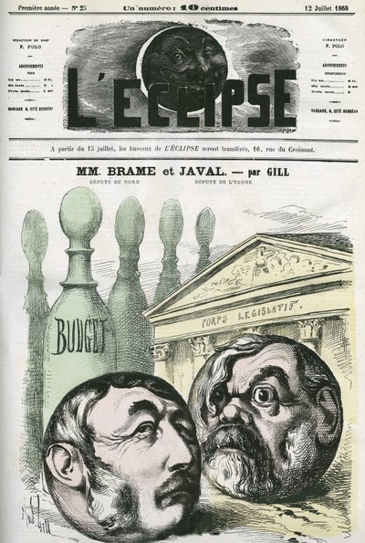 Jules Louis Joseph Brame (1808-1878) fransk politiker och Louis Emile Javal (1839-1907), fransk politiker. Omslag i "" L