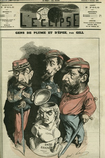 Människor med penna och svärd: Louis Leon Faidherbe (1818-1889), fransk militär, Camille Cremer (1840-1876), fransk general och Philippe Toussaint Joseph Bordone (1821-1892), läkare och militär. Omslag i "" L