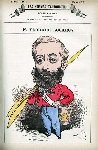 Porträtt av Edouard Lockroy (1838-1913), fransk politiker. Tecknad av Gill, i "Les Homme d