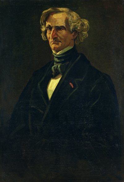 Porträtt av Hector Berlioz (1803-69) som tidigare tillskrivits Honore Daumier (1808-79) av Andre Gill