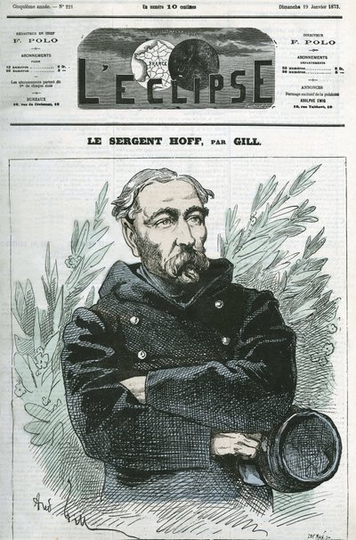 Porträtt av sergeant Ignace Hoff (1836-1902), soldat, hjältar från kriget 1870 mot Preussen. Omslag i "" L