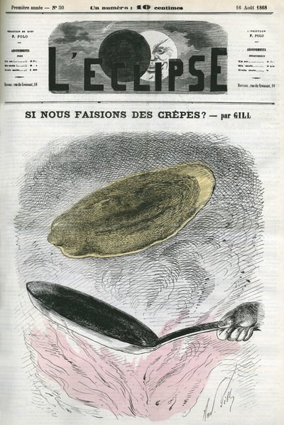 Varför gör vi inte crepes? , illustration av Gill som reaktion på censur. Omslag i "" L