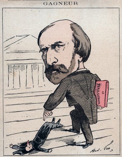 Wladimir Gagneur (1807-1889) Fourierist och socialistisk ekonom, deputerad av Jura (1873) - Tecknad av Andre Gill i "Les Hommes d