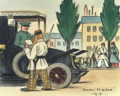 Taxibilar under slaget vid Marne av Andre Helle