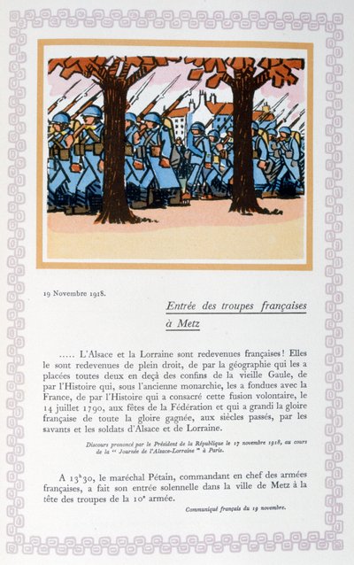Franska truppers intåg i Metz, 19 november 1918, 1919 av Andre Helle