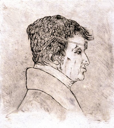 Andre Marie Ampere, självporträtt ca. 1805-1810 (ritning) av Andre Marie Ampere