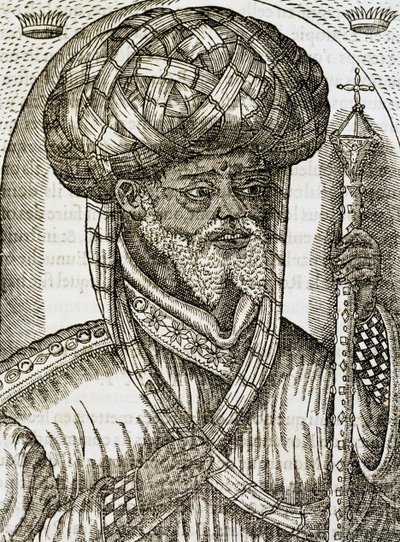 Abessinier präst, från Universal Cosmology, av Andre Thevet (1504-1592), gravyr av Andre Thevet