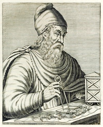 Archimedes of Syracuse från ?True Portraits?? av André Thévet publicerad 1594 av Andre Thevet