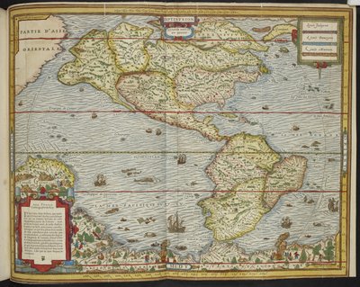 Karta över "Asien" (Amerika), La Cosmographie Universelle av André Thevet av Andre Thevet