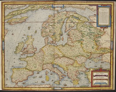 Karta över Europa, The Universal Cosmography of André Thevet av Andre Thevet