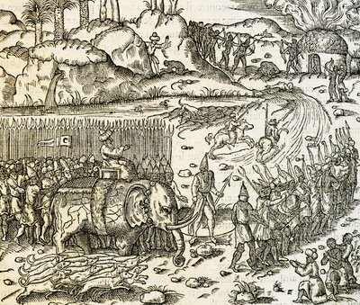 Kungariket Sofala, hem för Moçambiques guldgruvor, gravyr från Universal Cosmology, av Andre Thevet (1504-1592), Paris av Andre Thevet