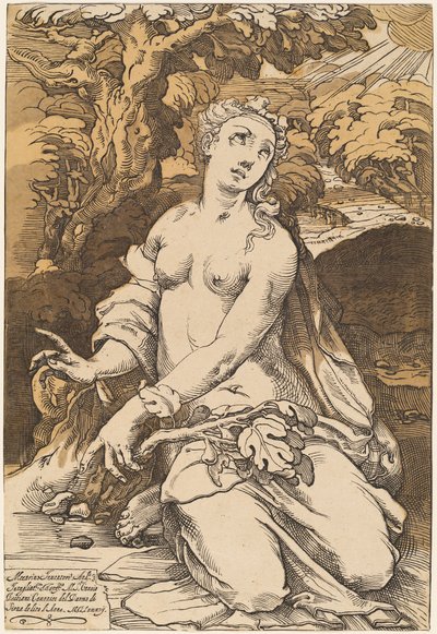 Eva, 1587. av Andrea Andreani