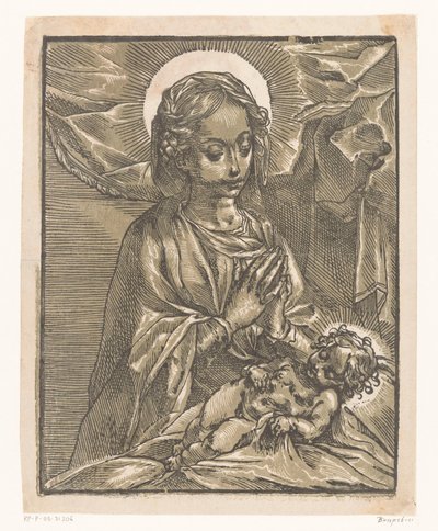 Maria avgudar Kristusbarnet av Andrea Andreani