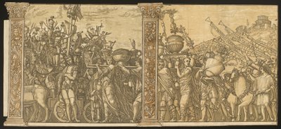 Julius Caesars triumf [nr 3 och 4 plus 2 kolumner], 1599. av Andrea Andreani