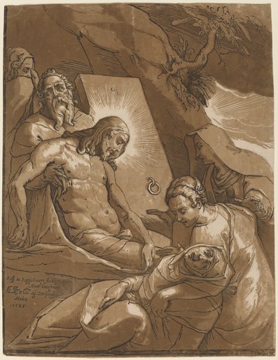 Gravläggningen av Andrea Andreani after Raffaello Motta