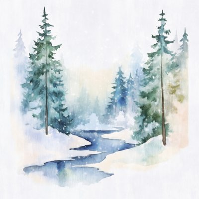 En fridfull vinterskog av Andrea Haase