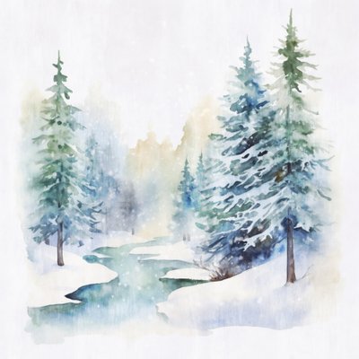Vinterbäck i skogen av Andrea Haase