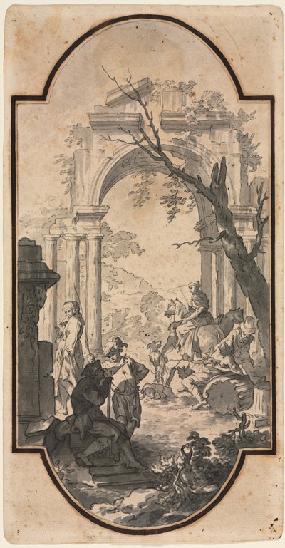 Triumfbåge och figurer av Andrea Locatelli