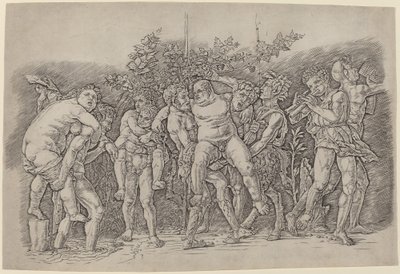 Bacchanal med Silenus av Andrea Mantegna