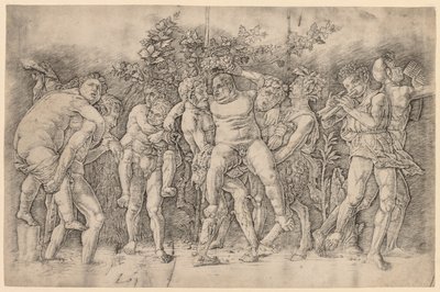 Bacchanal med Silenus av Andrea Mantegna