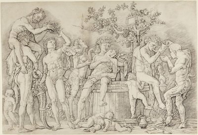Bacchanal med en vinpress av Andrea Mantegna