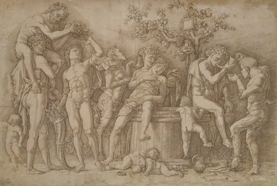 Bacchanal med vinkaret, 1470-90 av Andrea Mantegna