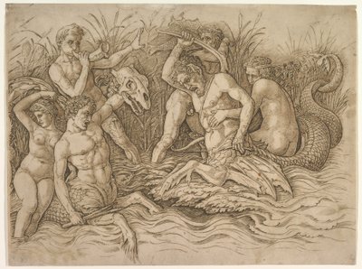 Havsgudarnas strid, högra delen av frisen av Andrea Mantegna