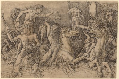 Battle of the Sea Gods [vänster halva] av Andrea Mantegna