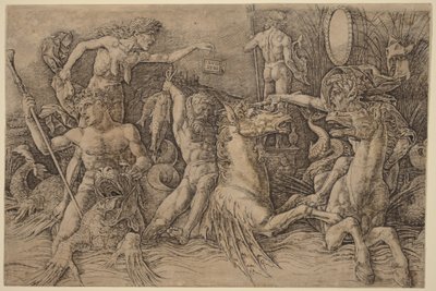 Havsgudarnas strid [vänstra halvan] av Andrea Mantegna
