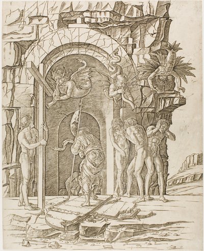 Nedstigning till Limbo av Andrea Mantegna