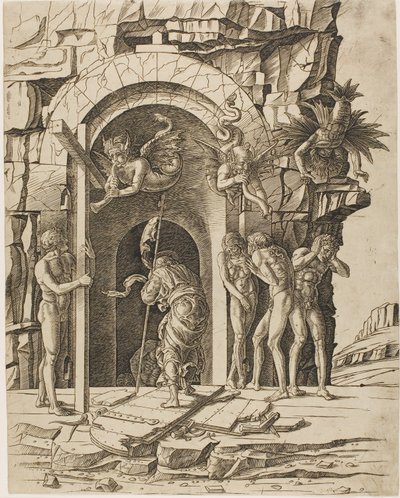 Nedstigning till Limbo av Andrea Mantegna