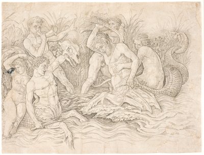 Battle of the Sea Gods, högra halvan av Andrea Mantegna