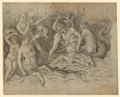 Havsgudarnas strid av Andrea Mantegna