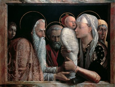 Presentation i Temple av Andrea Mantegna (1431-1506), tempera på duk, 67x86 cm av Andrea Mantegna