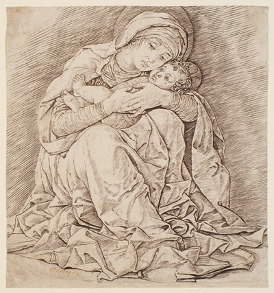Jungfrun och barnet av Andrea Mantegna