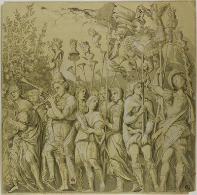 Triumfer av Julius Caesar: Duk nr VII av Andrea Mantegna